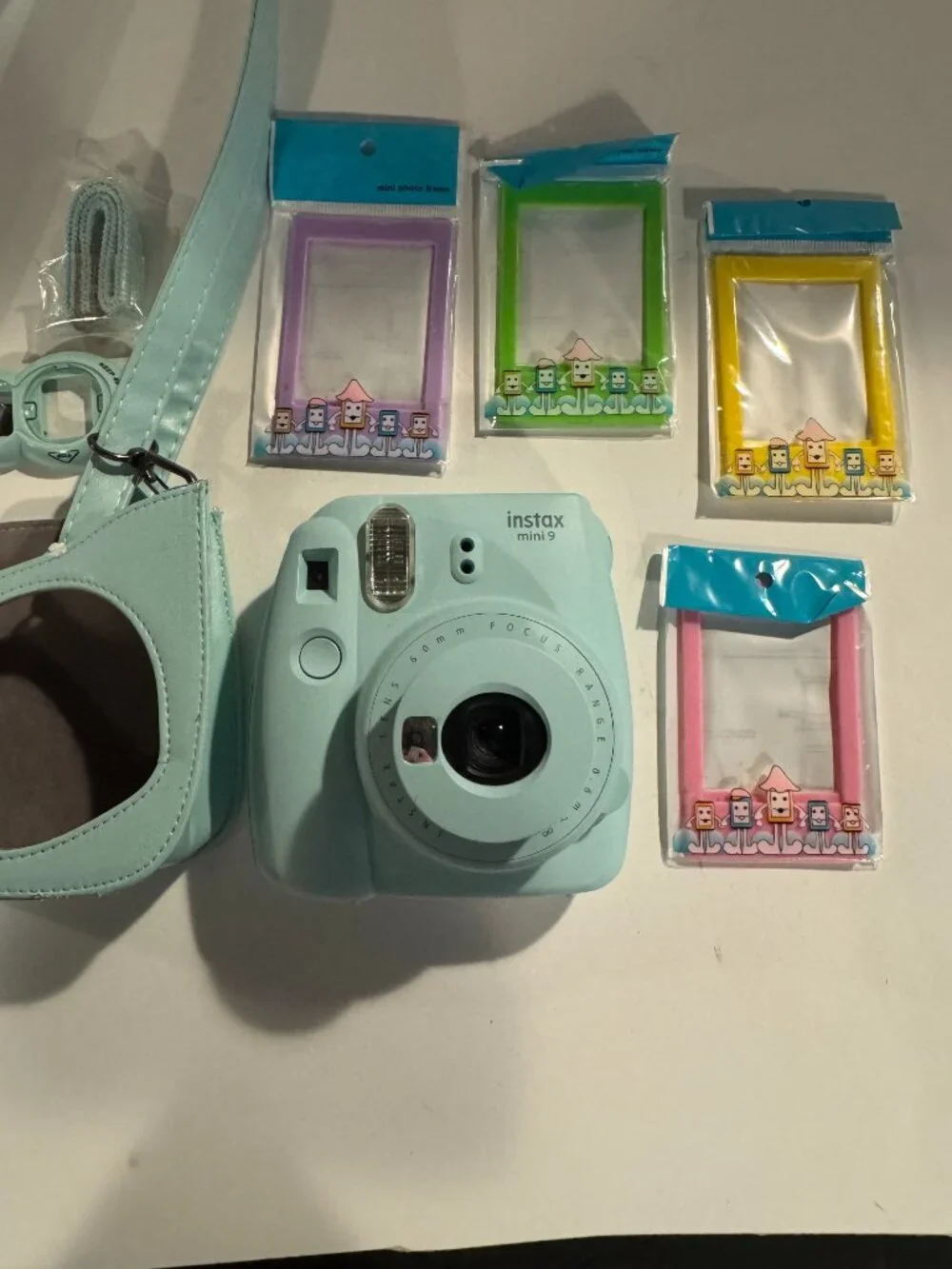 Fujifilm Instax Mini Aqua Blue Instant Film Camera + Case